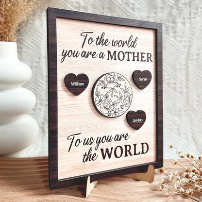 To-Us-You-Are-The-World-Mothers-Day-Gift-Personalized-Wooden-Plaque_2